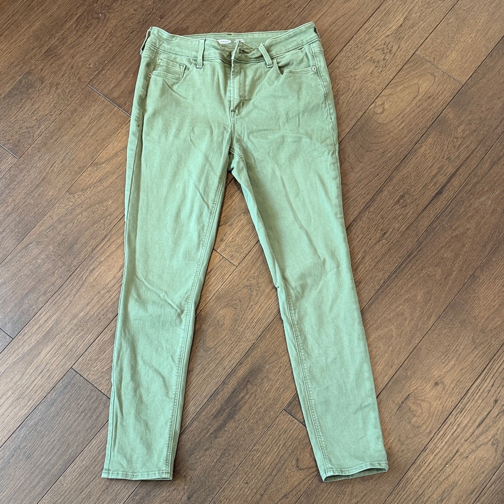 Old Navy Rockstar Super Skinny Size 8 Women's Green Jeans C1-064